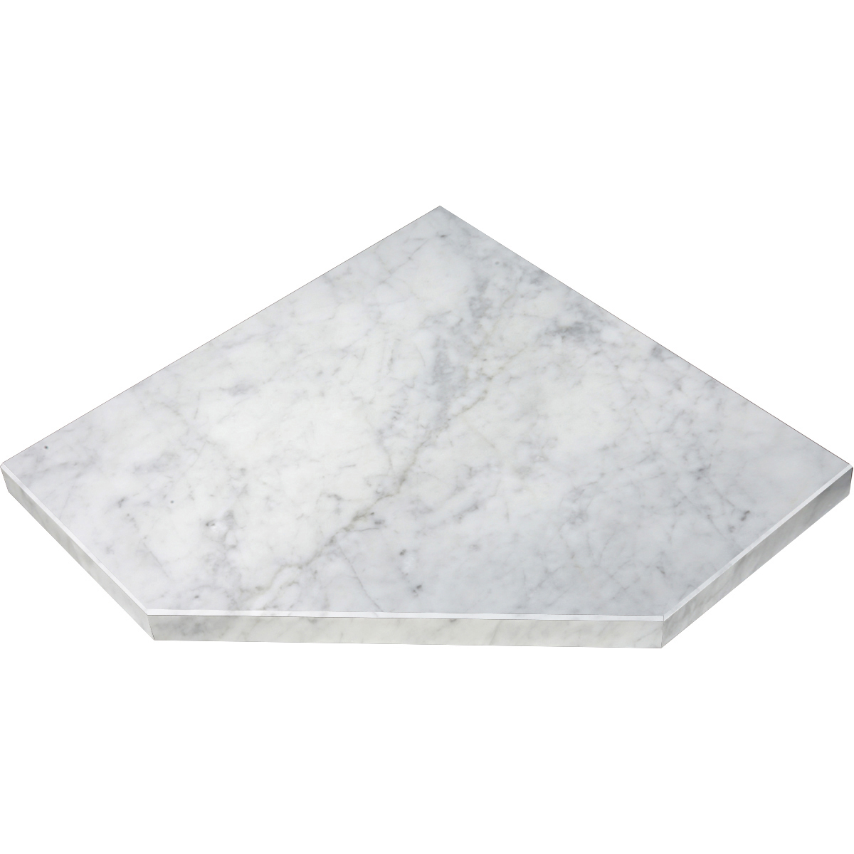 Simple Tile Emperador Dark Marble Bathroom Shower Corner Shelf – 9 Inch Stone Caddy, Wall Mounted