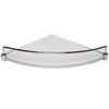Clear Tempered Glass with Brackets Bathroom Caddy Corner Shelf 
