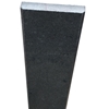 Top view of 4 x 36 Saddle Threshold Absolute Black Polished Granite Stone shows the bevel and finish on both long edges