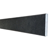 Side view of 4 x 36 Saddle Threshold Absolute Black Polished Granite Stone shows the bevel and finish on both long edges