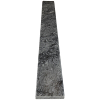 Close-up view of 4 x 32 Saddle Threshold City Grey Matte Marble Stone shows the top surface finish and bevel on both long edges