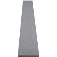 Close-up view of 5 x 60 Saddle Threshold Midnight Grey Stone shows the top surface finish and bevel on both long edges