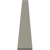 Close-up view of 5 x 36 Saddle Threshold Taupe Grey Stone shows the top surface finish and bevel on both long edges