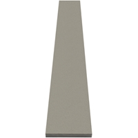Close-up view of 6 x 32 Saddle Threshold Taupe Grey Stone shows the top surface finish and bevel on both long edges