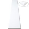 Close-up view of Bright White Stone Bullnose Edge Shower Curb, showcasing timeless elegance and sophisticated design.