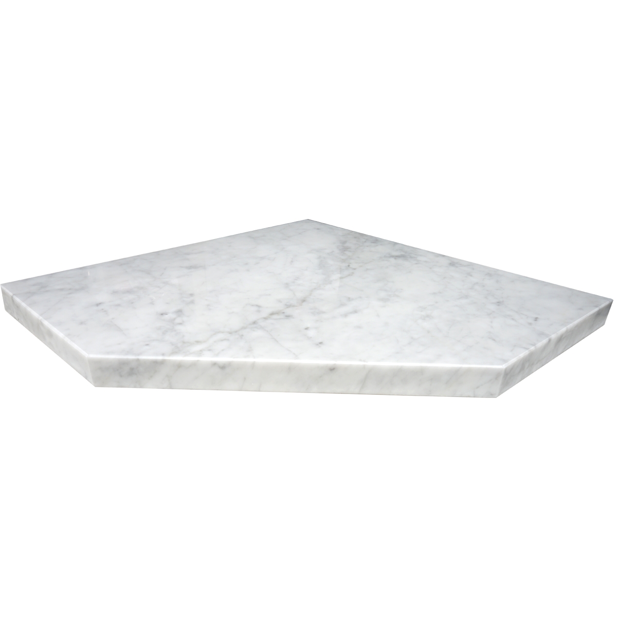 Carrara Marble Bathroom Shower Caddy Stylish Corner Shelf - CR1181- Polished-9inc-Corner Shelf