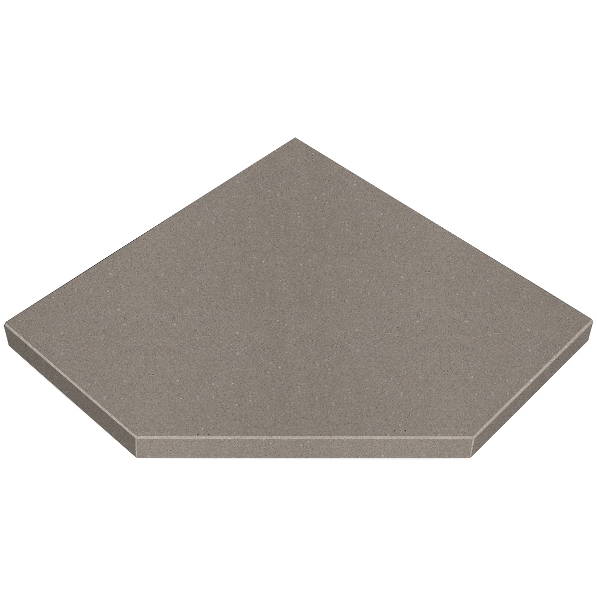 New Taupe Grey Matte Stone Bathroom Caddy Triangle Corner Shelf