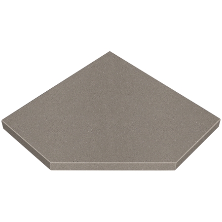 New Taupe Grey Matte Stone Bathroom Caddy Triangle Corner Shelf