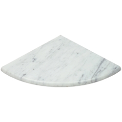 Italian Carrara Marble Polished Stone Bathroom Shower Caddy Corner Shelf 