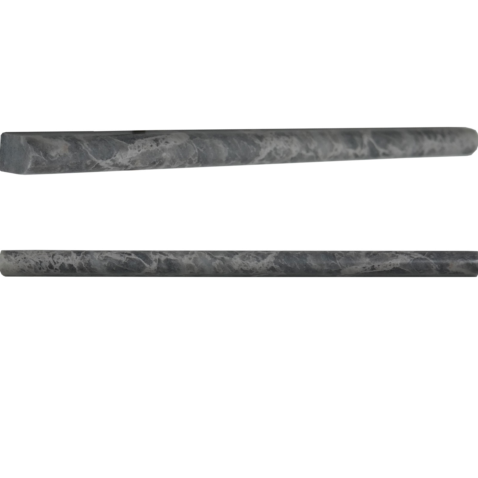 Pencil Molding 1/2 x 12 Tile White Grey Marble Polished