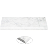 Shower Niche Shelf Carrara White Marble Honed Matte Stone Tile Bullnose Edge - NH1263-3inch