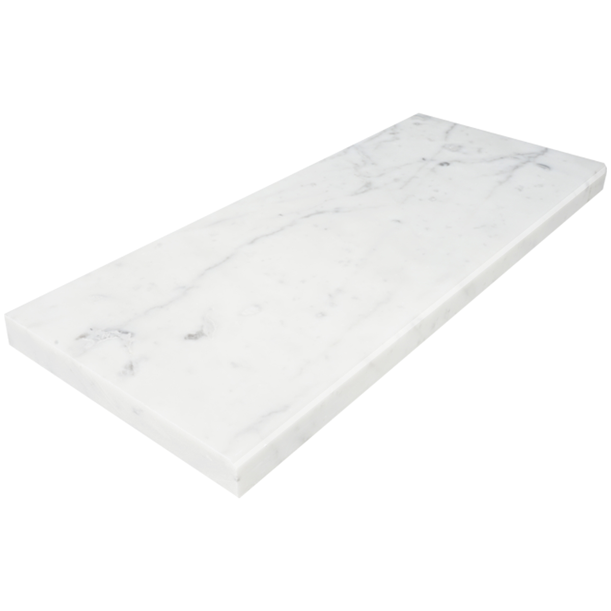 Shower Niche Shelf Italian White Carrara Polished Marble Stone Tile - NH1234-12inch-3/4" thick-3inchSTN