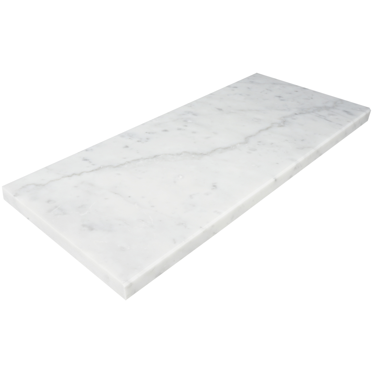 Shower Niche Shelf Italian White Carrara Honed Matte Finish Marble Stone Tile 1/2 inch Thickness - NH1234H-12inch-3inchSTN