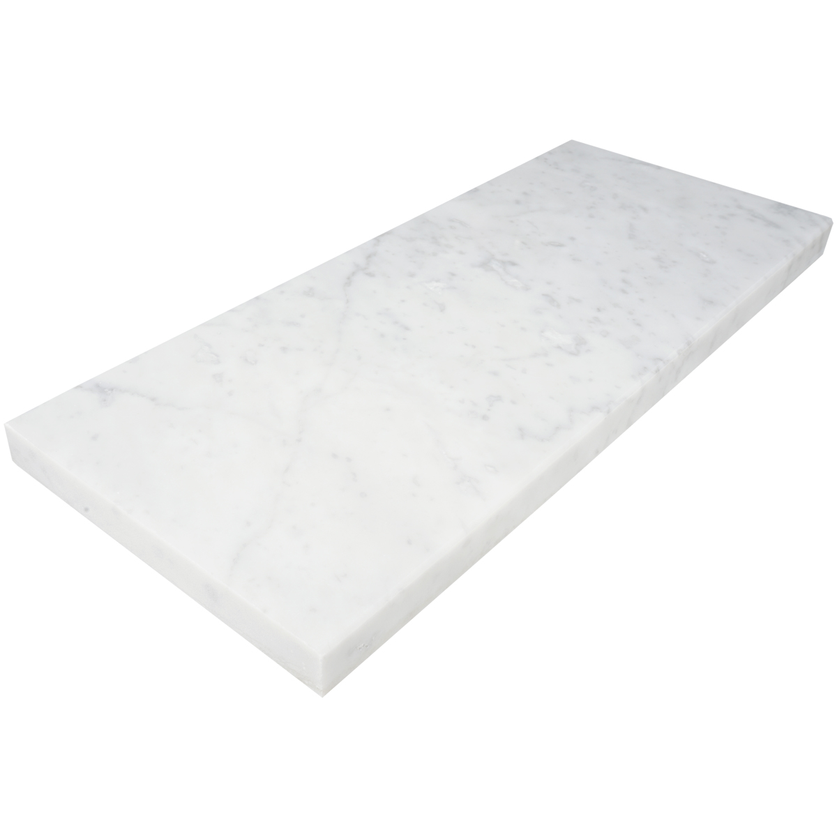 Shower Niche Shelf Italian White Carrara Marble Honed Stone Tile Matte Finish - NH1259-12inch-3inchSTN