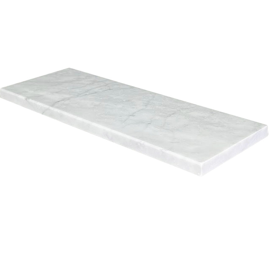 Carrara White Polished Marble | Shower Niche Shelf