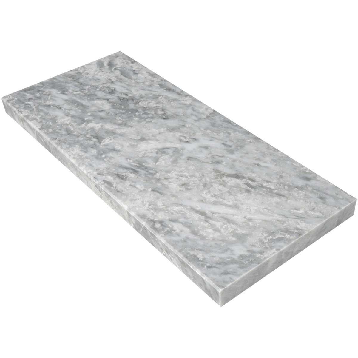 Shower Niche Shelf Light Grey Polished Marble Stone Tile - NH1240-12inch-3inchSTN