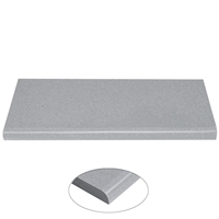 Shower Niche Shelf Midnight Grey Stone Tile Bullnose Edge 