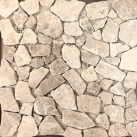 Silver Shadow Grey Flat Stone Pebble Mosaic Tile 