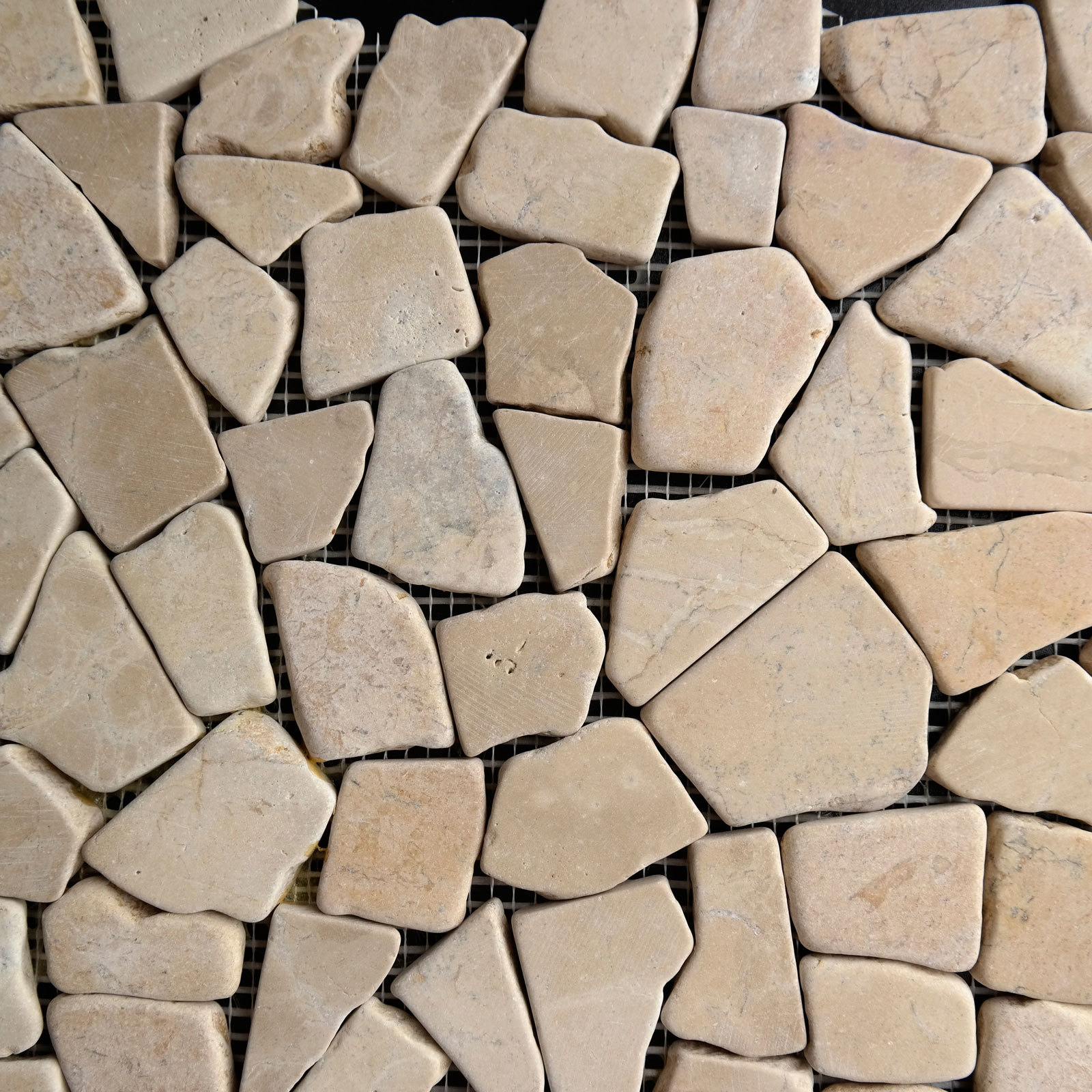 Yellow Flat Stone | Pebble Mosaic