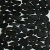 Shiny Black Sliced Stone Pebble Mosaic Tile 