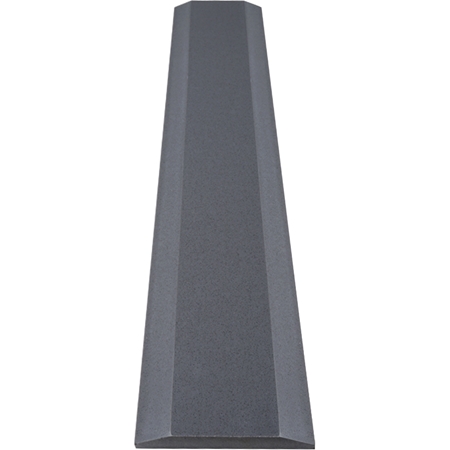 Close-up view of 6 x 40 Double Hollywood Saddle Threshold Dark Grey Stone shows the top surface finish, slope edge on both long sides