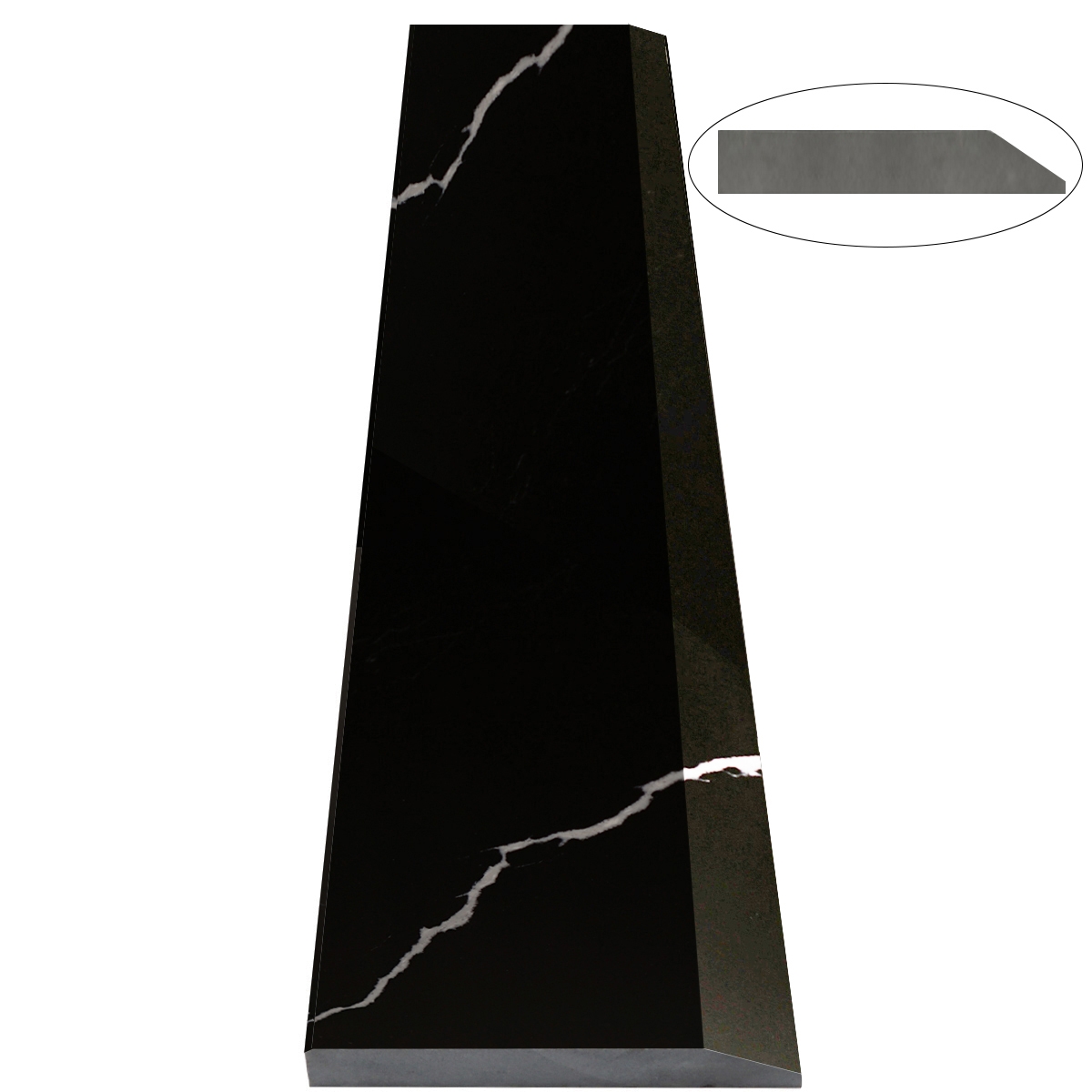  6 x 48 Saddle Threshold Hollywood Nero Marquino Black Stone