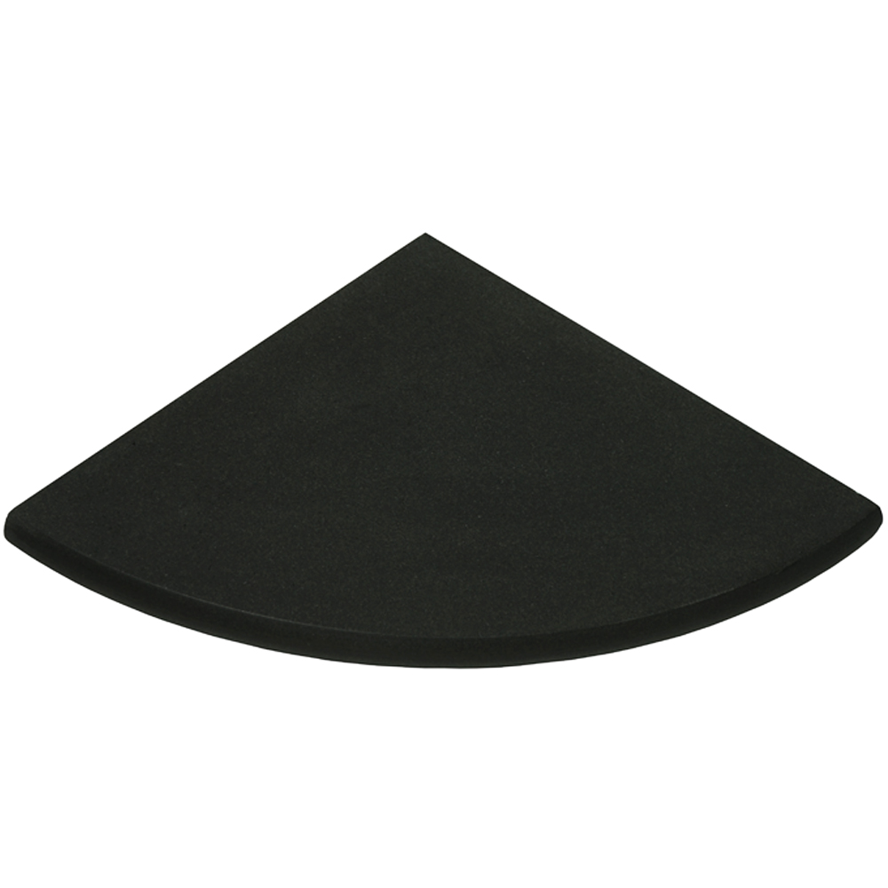 Absolute Black Granite Matte Stone Shower Corner Shelf