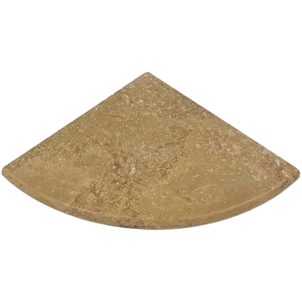Noche Travertine Stone Bathroom Caddy Corner Shelf 