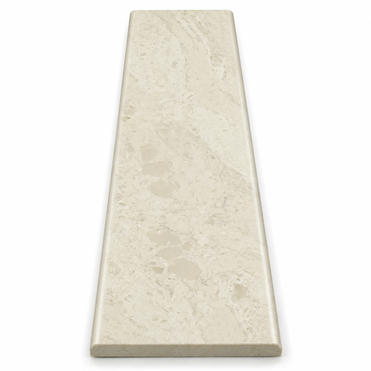 Shower Curb Madreperola Creamy Beige Stone Bullnose Edge