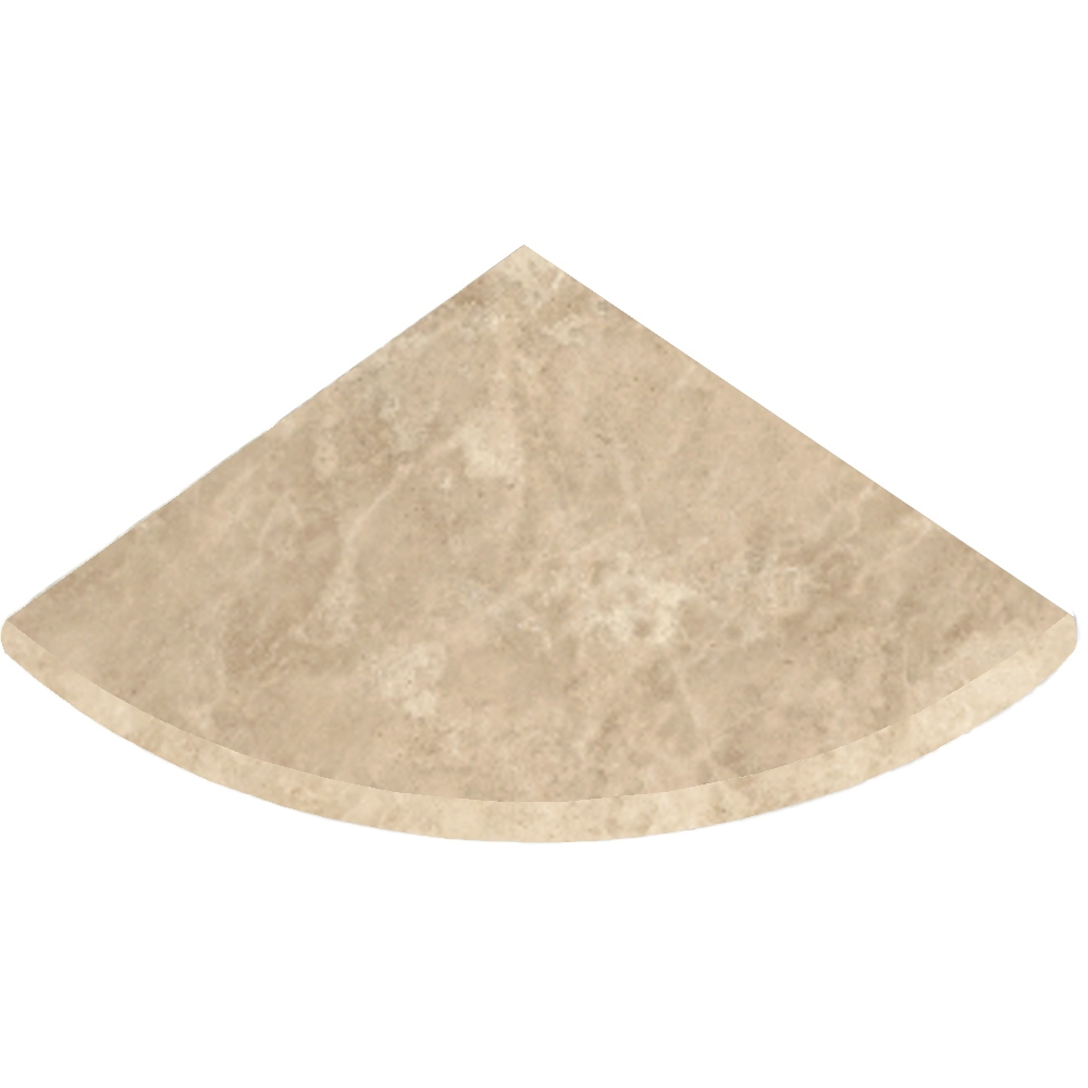 Walnut travertine stone shower caddy corner shelf