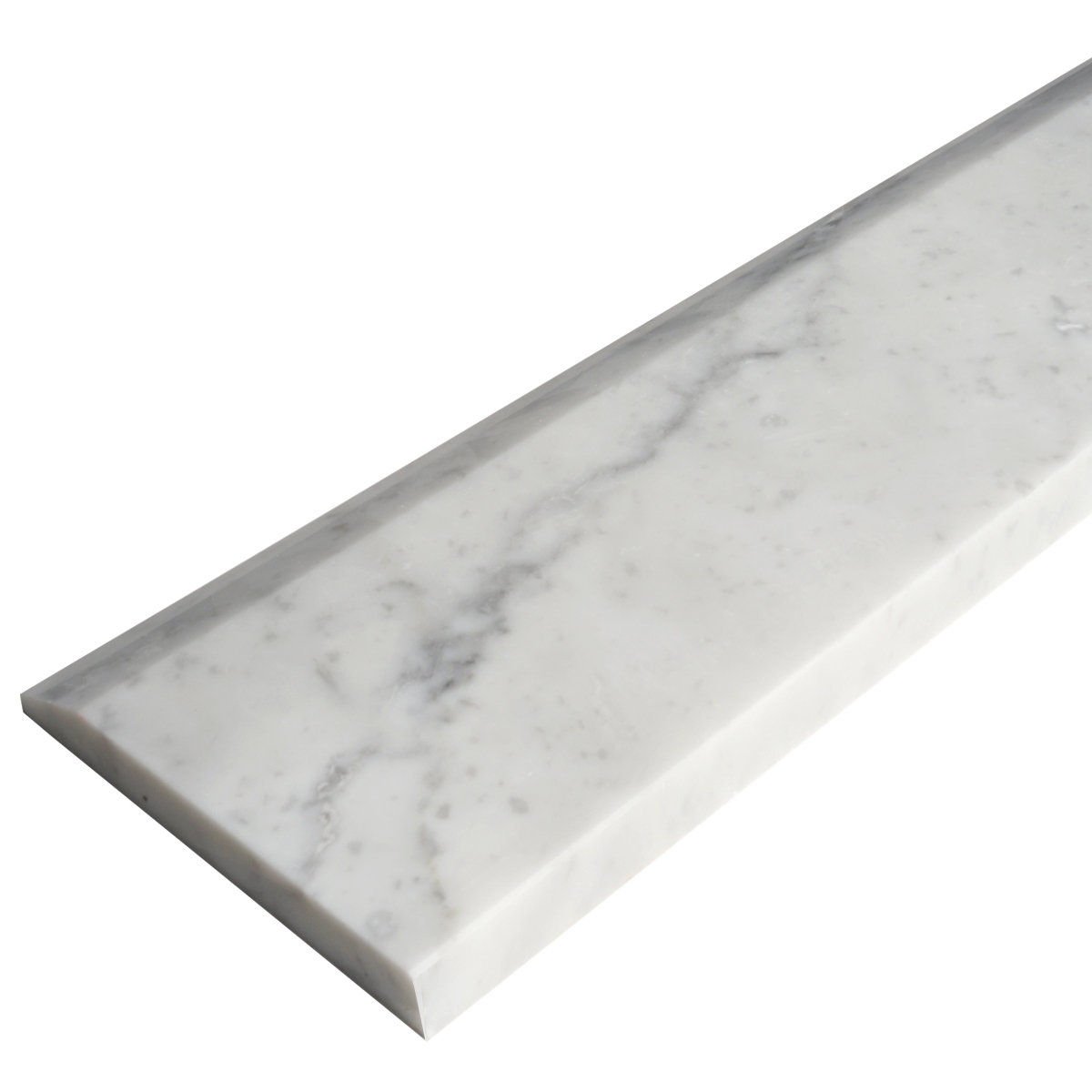 Saddle Threshold Single Hollywood Italian White Carrara Marble Stone - STH1030-3/4" thickness-4x36-Polished