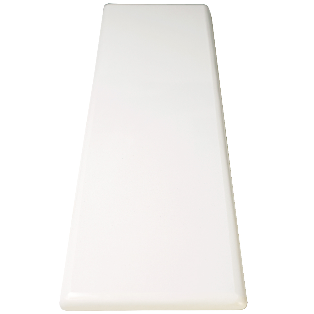 Shower Wall Cap Pure White Stone Bullnose Edge with Rounded Corners - SW1023-24inch-4inch