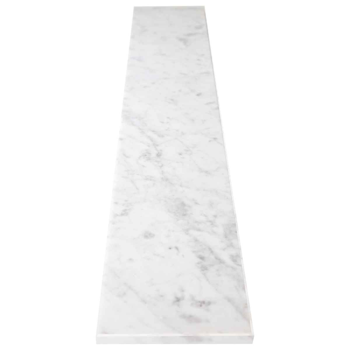 Shower Wall Cap Italian White Carrara Honed Matte Marble Stone - SW1029-4x24