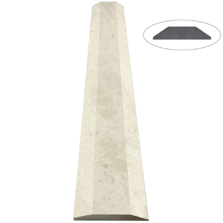 Saddle Notch Ramp 4 x 72 Double Hollywood ADA Threshold Saddle | Madreperola Creamy Beige ...