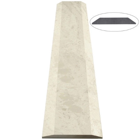 Saddle Notch Ramp 10 x 36 Double Hollywood ADA Threshold Saddle | Madreperola Creamy ...