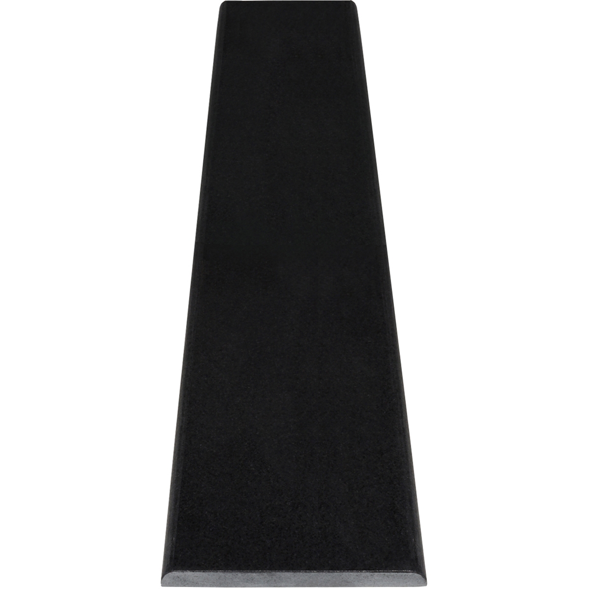 8 x 36 Saddle Threshold Honed Absolute Black Granite Stone Matte Finish Bullnose Edge 