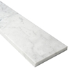 Versatile sizing options displayed for the Italian White Carrara Honed Matte Marble Stone 3/4 Inches Thick Shower Curb, showcasing the adaptability of this elegant and functional bathroom accessory.
