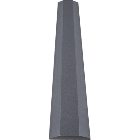 Close-up view of 4 x 32 Double Hollywood Saddle Threshold Dark Grey Stone shows the top surface finish, slope edge on both long sides
