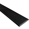 Side view of 6 x 32 Saddle Threshold Hollywood Nero Marquino Black Stone shows the top surface finish, slope edge on one long side and eased edge bevel on the other long side