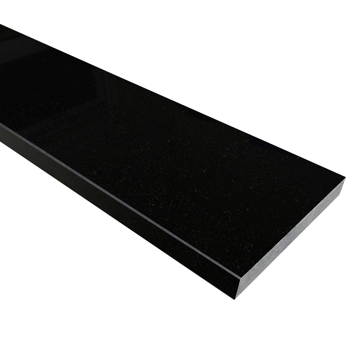 7 x 48 Saddle Threshold Absolute Black Polished Granite Stone - SDL20409