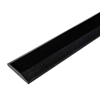 Side view of 4 x 24 Double Hollywood Saddle Threshold Absolute Black Granite Polished Stone shows the top surface finish, slope edge on both long sides