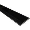 Side view of 5 x 24 Saddle Threshold Double Hollywood Absolute Black Granite Polished Stone shows the top surface finish, slope edge on both long sides