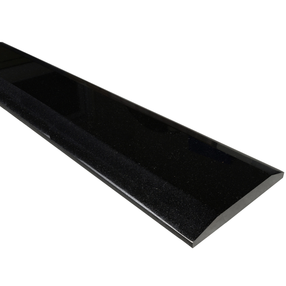 Threshold Stone Types 5 x 40 Double Hollywood Saddle Threshold | Absolute Black Polished Granite