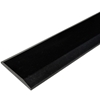 Side view of 6 x 32 Saddle Threshold Double Hollywood Absolute Black Granite Polished Stone shows the top surface finish, slope edge on both long sides