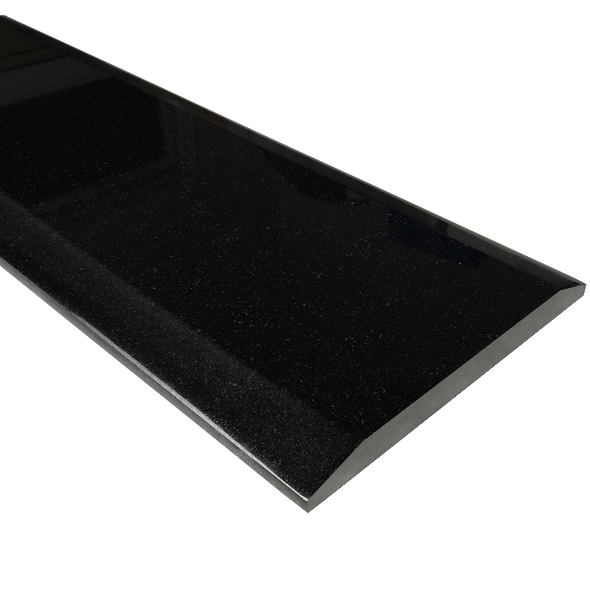 7 x 36 Saddle Threshold Double Hollywood Absolute Black Granite Polished Stone - SDL20755