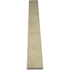 Close-up view of 4 x 32 Saddle Threshold Beige Marfil Marble Stone shows the top surface finish and bevel on both long edges