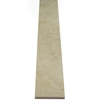 Close-up view of 6 x 32 Saddle Threshold Beige Marfil Marble Stone shows the top surface finish and bevel on both long edges