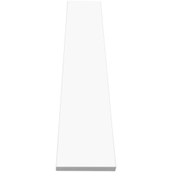 Close-up view of the Bright White Stone Shower Curb, showcasing its modern design and elegant craftsmanship, perfect for a chic bathroom upgrade.