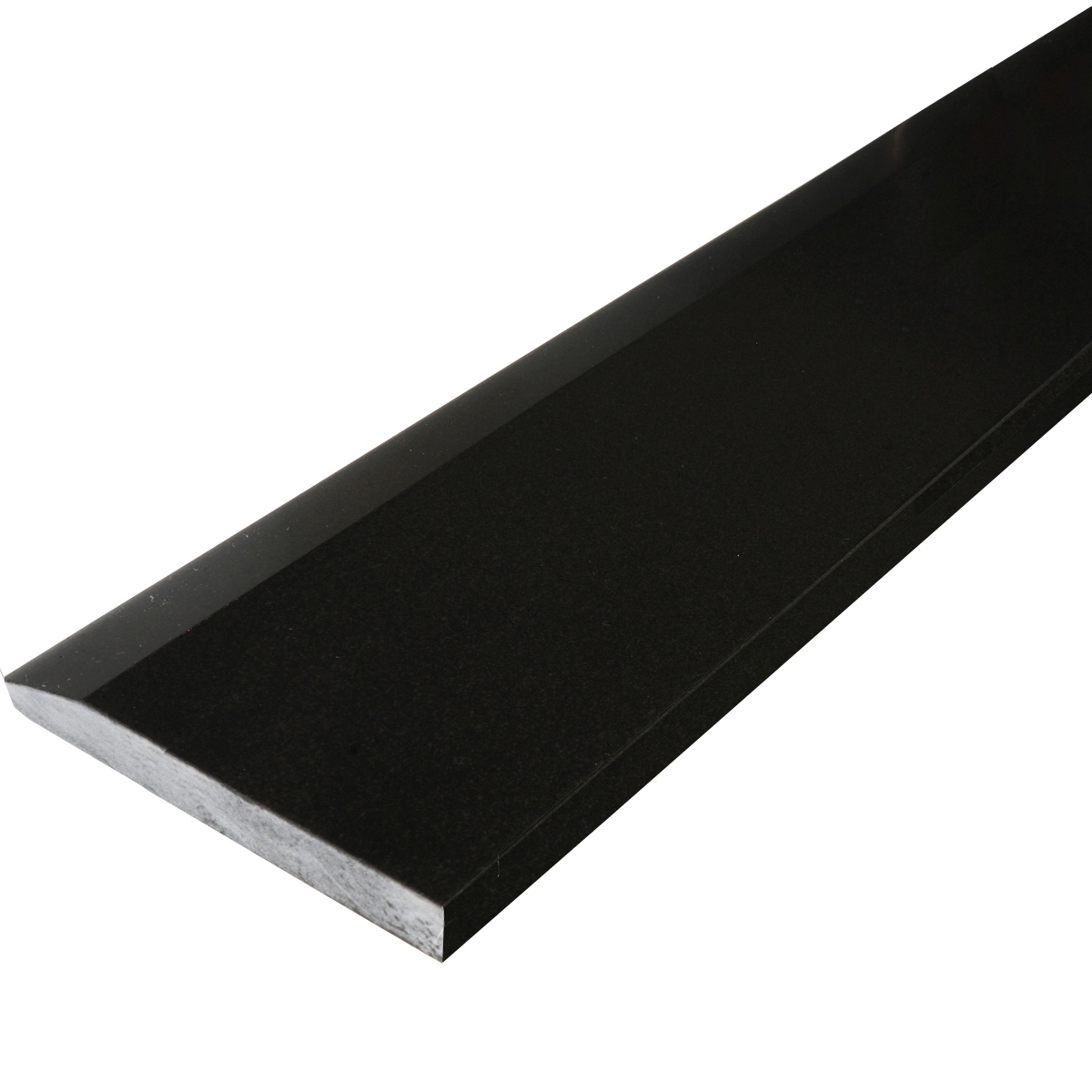 Saddle Threshold Hollywood Edge Absolute Black Honed Matte Granite Stone - STH1048-3/4 inch thick-4x36