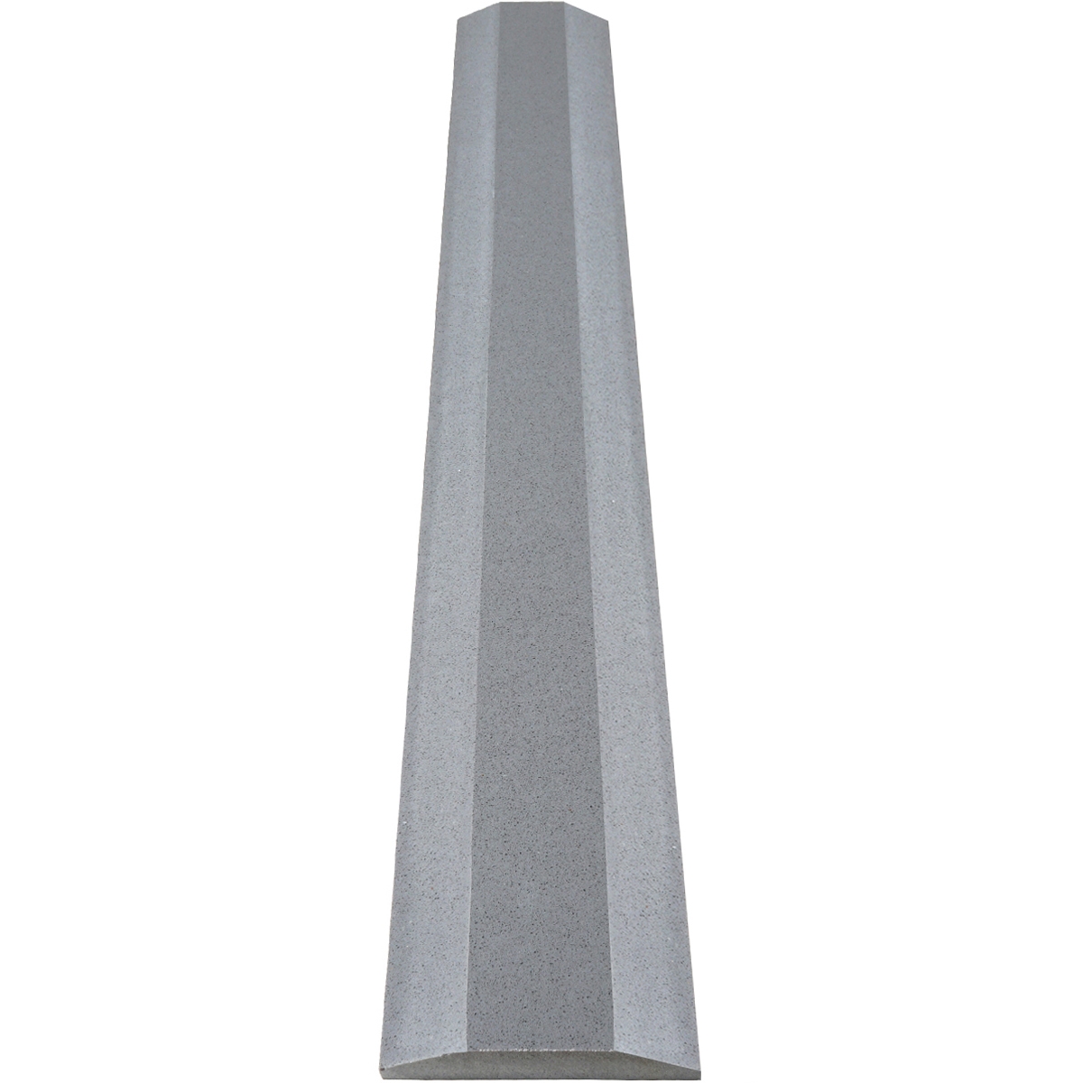 Close-up view of 4 x 60 Double Hollywood Saddle Threshold Midnight Grey Stone shows the top surface finish, slope edge on both long sides